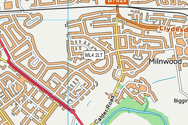 ML4 2LT map - OS VectorMap District (Ordnance Survey)