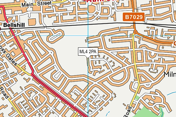 ML4 2PA map - OS VectorMap District (Ordnance Survey)