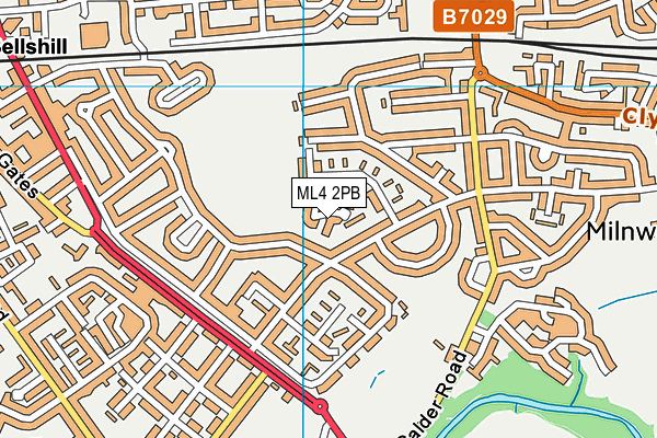 ML4 2PB map - OS VectorMap District (Ordnance Survey)