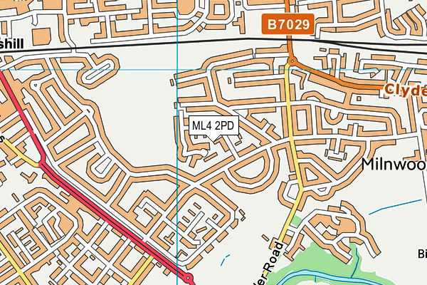 ML4 2PD map - OS VectorMap District (Ordnance Survey)