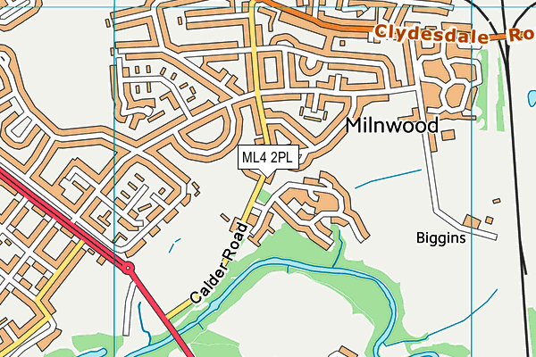 ML4 2PL map - OS VectorMap District (Ordnance Survey)