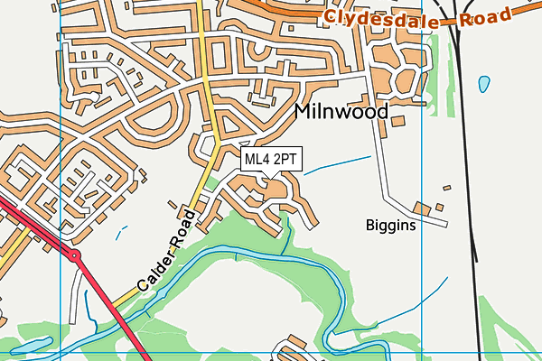 ML4 2PT map - OS VectorMap District (Ordnance Survey)