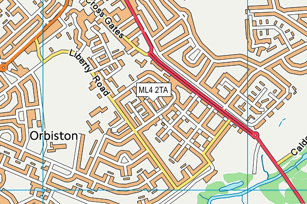 ML4 2TA map - OS VectorMap District (Ordnance Survey)