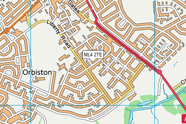 ML4 2TE map - OS VectorMap District (Ordnance Survey)