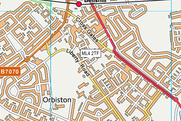 ML4 2TF map - OS VectorMap District (Ordnance Survey)