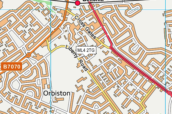ML4 2TG map - OS VectorMap District (Ordnance Survey)
