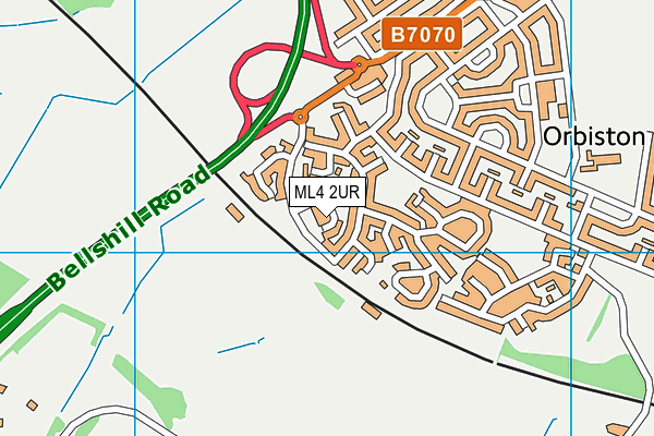 ML4 2UR map - OS VectorMap District (Ordnance Survey)