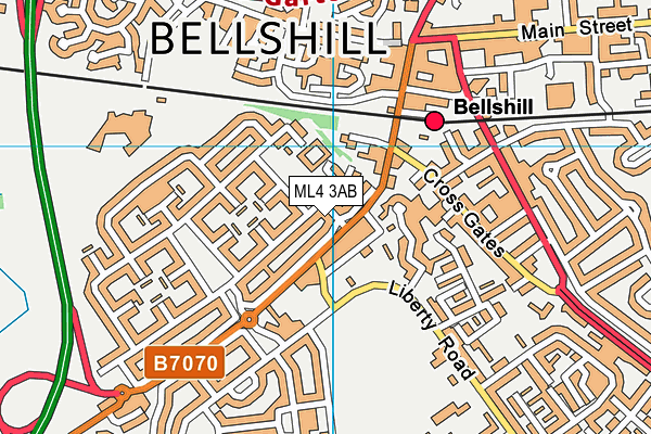 ML4 3AB map - OS VectorMap District (Ordnance Survey)