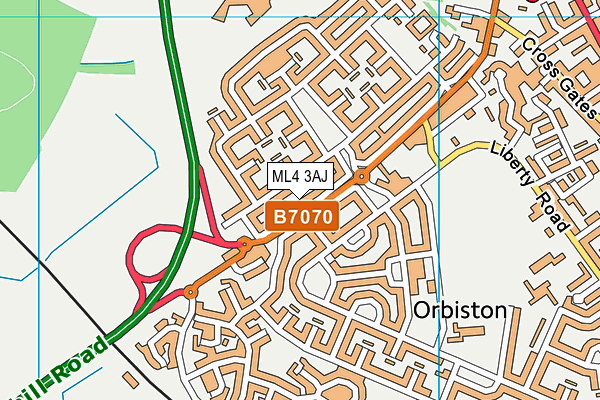 ML4 3AJ map - OS VectorMap District (Ordnance Survey)