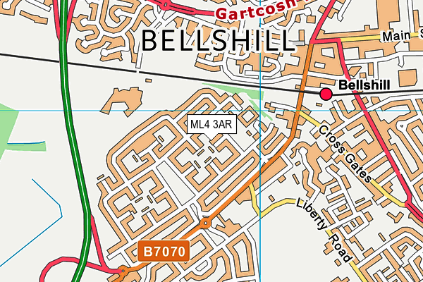 ML4 3AR map - OS VectorMap District (Ordnance Survey)