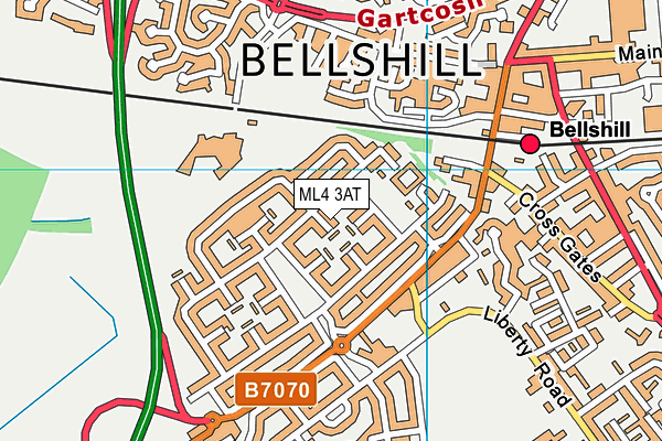 ML4 3AT map - OS VectorMap District (Ordnance Survey)