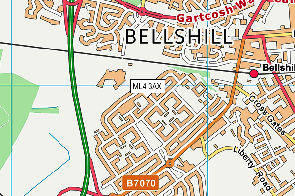 ML4 3AX map - OS VectorMap District (Ordnance Survey)