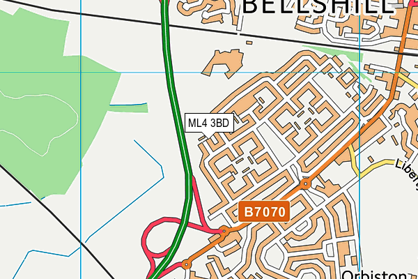 ML4 3BD map - OS VectorMap District (Ordnance Survey)