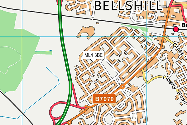 ML4 3BE map - OS VectorMap District (Ordnance Survey)