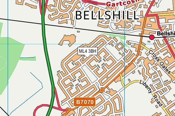 ML4 3BH map - OS VectorMap District (Ordnance Survey)