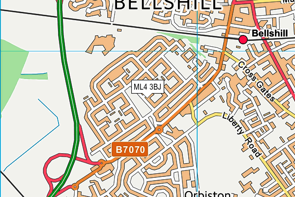 ML4 3BJ map - OS VectorMap District (Ordnance Survey)