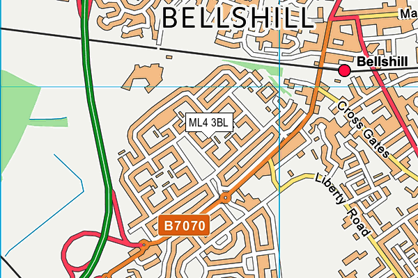ML4 3BL map - OS VectorMap District (Ordnance Survey)