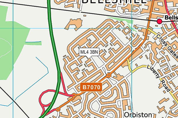 ML4 3BN map - OS VectorMap District (Ordnance Survey)