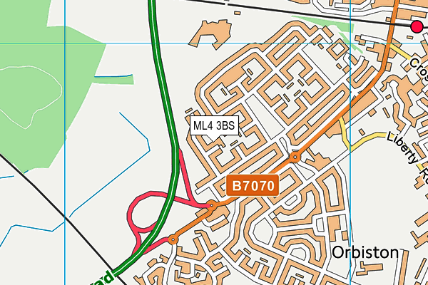 ML4 3BS map - OS VectorMap District (Ordnance Survey)