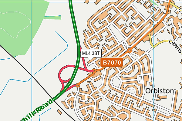 ML4 3BT map - OS VectorMap District (Ordnance Survey)
