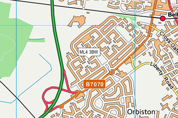 ML4 3BW map - OS VectorMap District (Ordnance Survey)