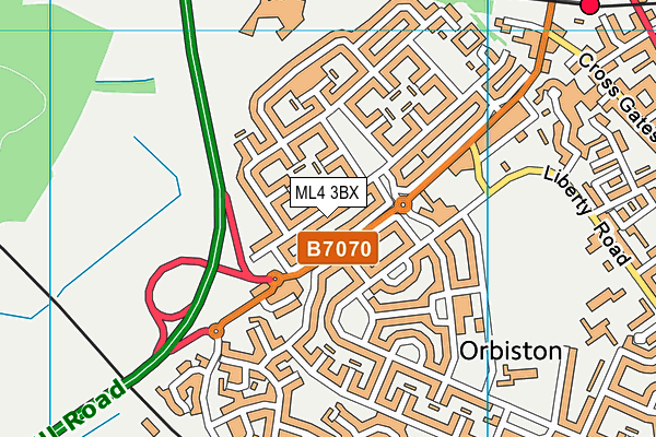 ML4 3BX map - OS VectorMap District (Ordnance Survey)