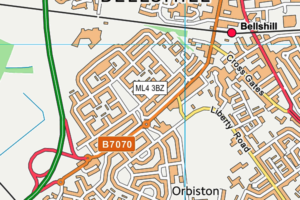 ML4 3BZ map - OS VectorMap District (Ordnance Survey)