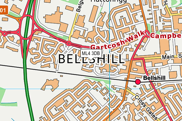 ML4 3DB map - OS VectorMap District (Ordnance Survey)