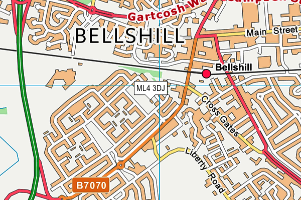 ML4 3DJ map - OS VectorMap District (Ordnance Survey)