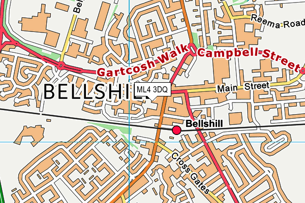 ML4 3DQ map - OS VectorMap District (Ordnance Survey)