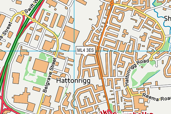 ML4 3ES map - OS VectorMap District (Ordnance Survey)