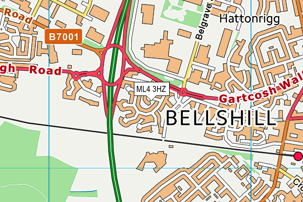 ML4 3HZ map - OS VectorMap District (Ordnance Survey)