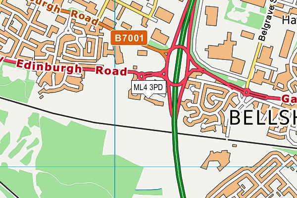 ML4 3PD map - OS VectorMap District (Ordnance Survey)