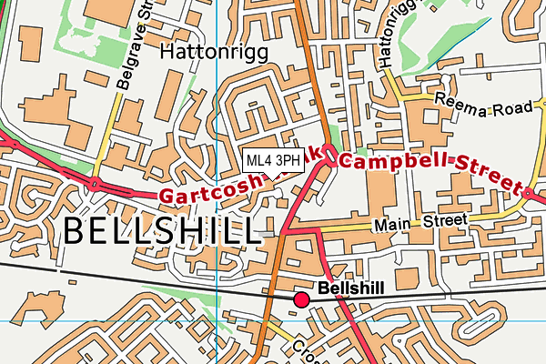 ML4 3PH map - OS VectorMap District (Ordnance Survey)