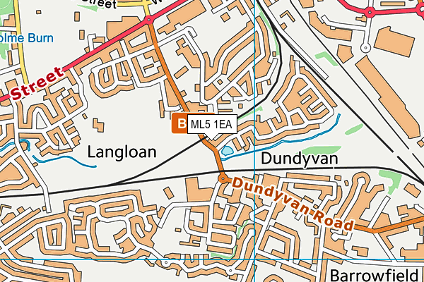 ML5 1EA map - OS VectorMap District (Ordnance Survey)