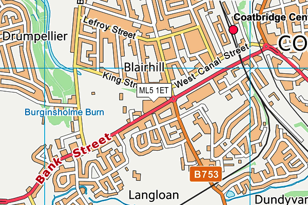 Map of BURGER7 (COATBRIDGE) LTD. at district scale