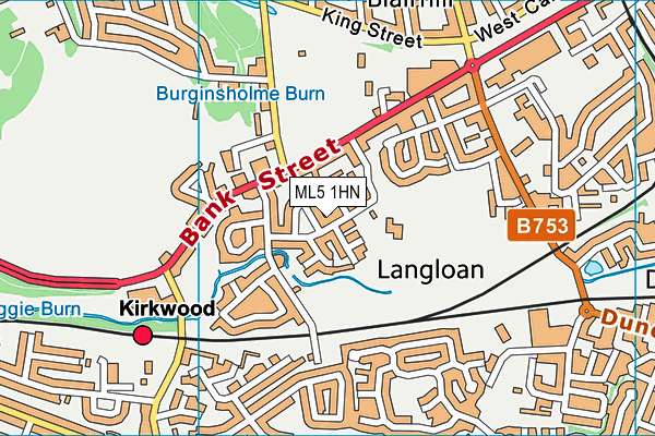 ML5 1HN map - OS VectorMap District (Ordnance Survey)