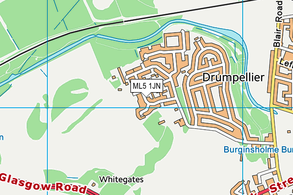 ML5 1JN map - OS VectorMap District (Ordnance Survey)