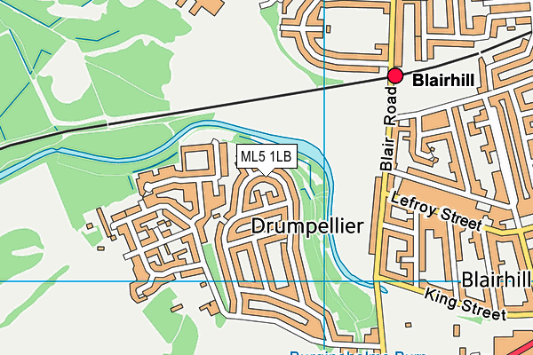 ML5 1LB map - OS VectorMap District (Ordnance Survey)