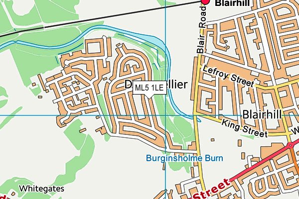 ML5 1LE map - OS VectorMap District (Ordnance Survey)