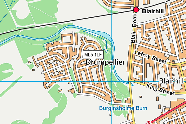 ML5 1LF map - OS VectorMap District (Ordnance Survey)