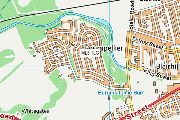 ML5 1LG map - OS VectorMap District (Ordnance Survey)