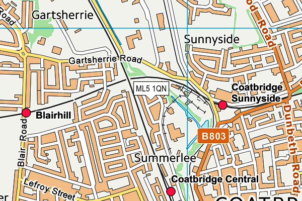 ML5 1QN map - OS VectorMap District (Ordnance Survey)