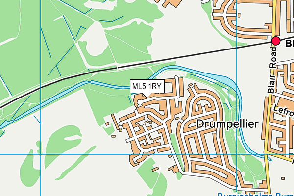 ML5 1RY map - OS VectorMap District (Ordnance Survey)