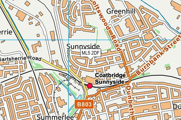 ML5 2DF map - OS VectorMap District (Ordnance Survey)