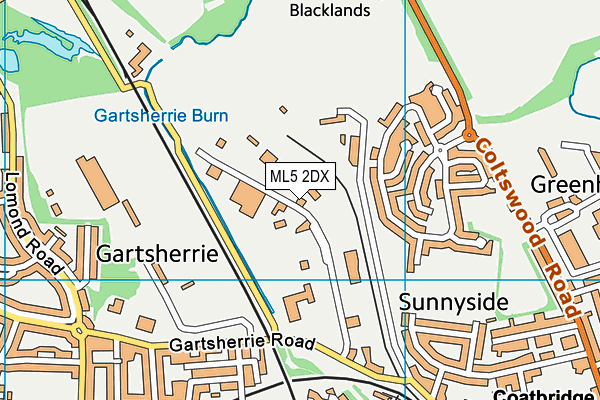 ML5 2DX map - OS VectorMap District (Ordnance Survey)