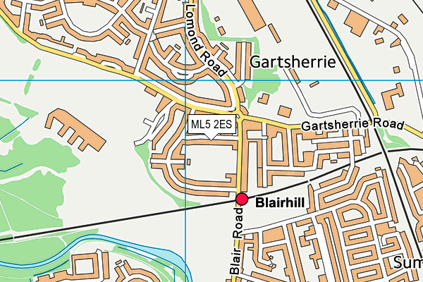 ML5 2ES map - OS VectorMap District (Ordnance Survey)