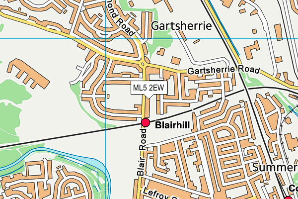 ML5 2EW map - OS VectorMap District (Ordnance Survey)