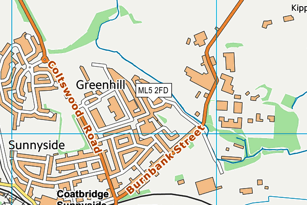 ML5 2FD map - OS VectorMap District (Ordnance Survey)