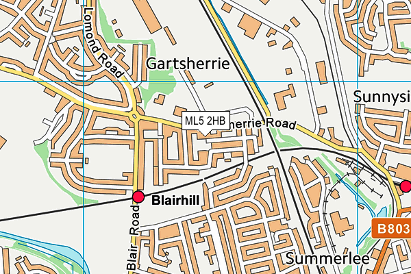 ML5 2HB map - OS VectorMap District (Ordnance Survey)